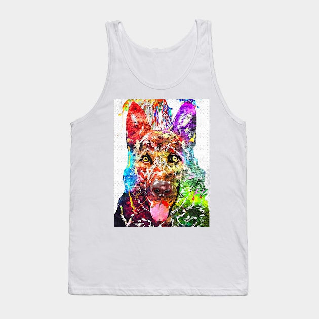 German Shepherd Alsatian Grunge Tank Top by danieljanda